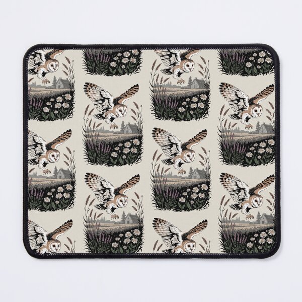 Item preview, Barn Owl Flying Farmland Wildlife Art designed and sold by NuvoraNest.
