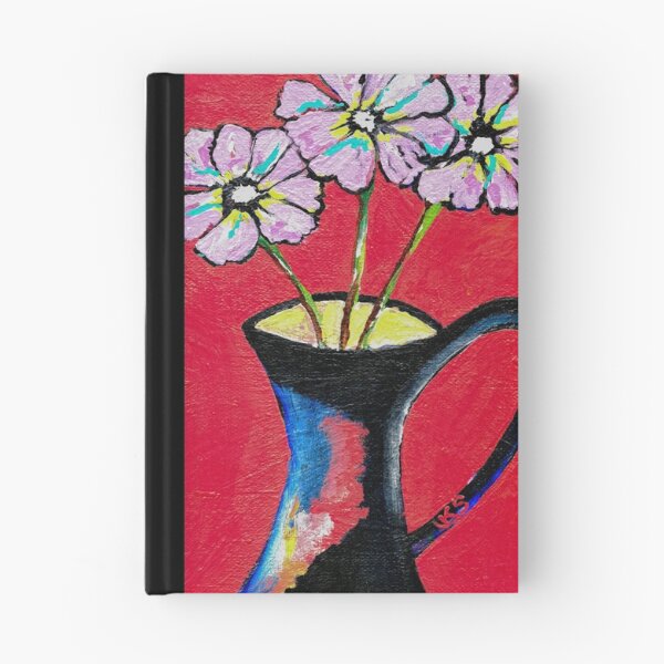 Item preview, Black Flower Vase With Purple Flowers designed and sold by Sartoris Art.