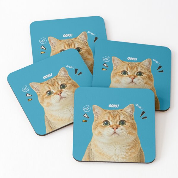 Item preview, Oops What's Up Funny Cute Ginger Cat Illustration designed and sold by MariaPCMaria.