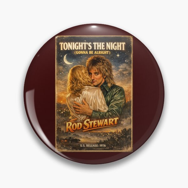 Item preview, Vintage Rod Stewart Poster For Song Tonight's the Night designed and sold by Halifaxartguy.