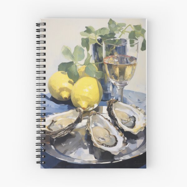 Item preview, Coastal Lemon Still Life Oil Painting Art Print designed and sold by arteresting-art.