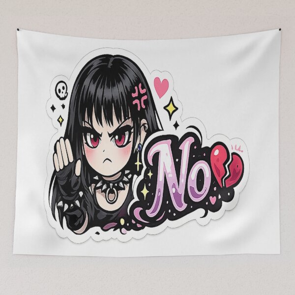 Item preview, No Cute Angry Goth Girl Sticker designed and sold by AnnekeJordaan.