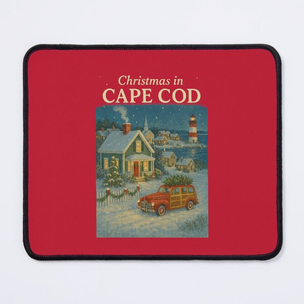 Item preview, Christmas in Cape Cod — Cozy Seaside Winter Village designed and sold by Novel Works Studio.