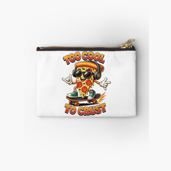 Item preview, Too Cool to Crust – Funny Pizza Skateboarder with Headphones designed and sold by CraigDesignWork.