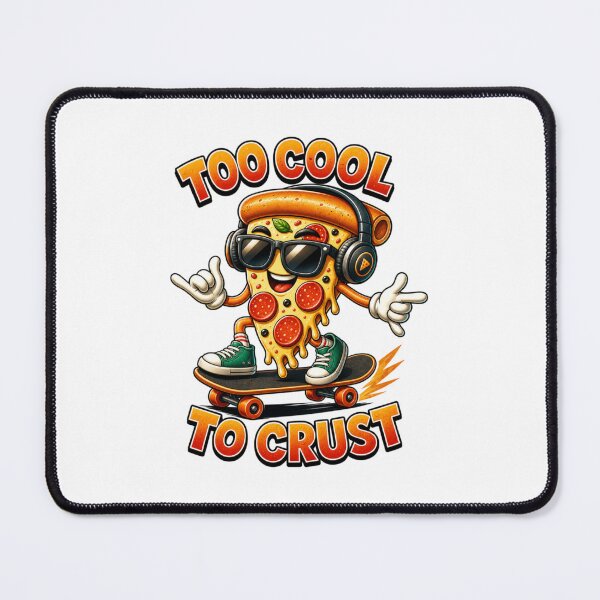 Item preview, Too Cool to Crust – Funny Pizza Skateboarder with Headphones designed and sold by CraigDesignWork.