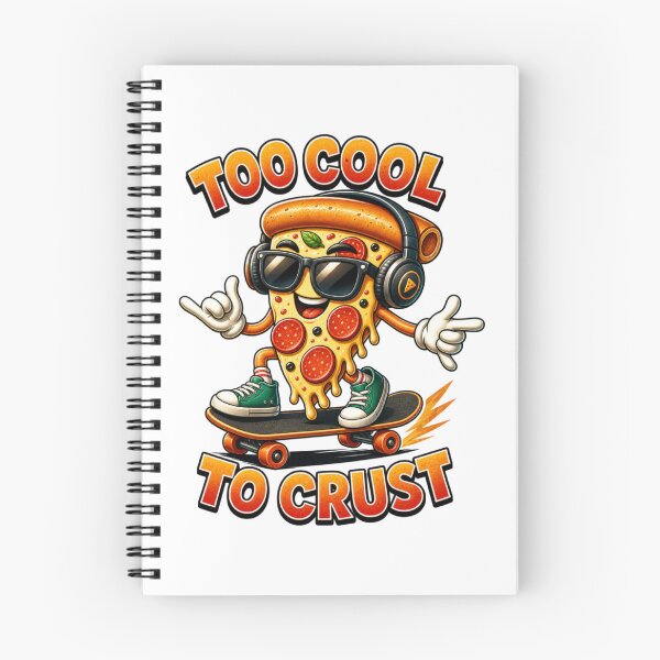 Item preview, Too Cool to Crust – Funny Pizza Skateboarder with Headphones designed and sold by CraigDesignWork.