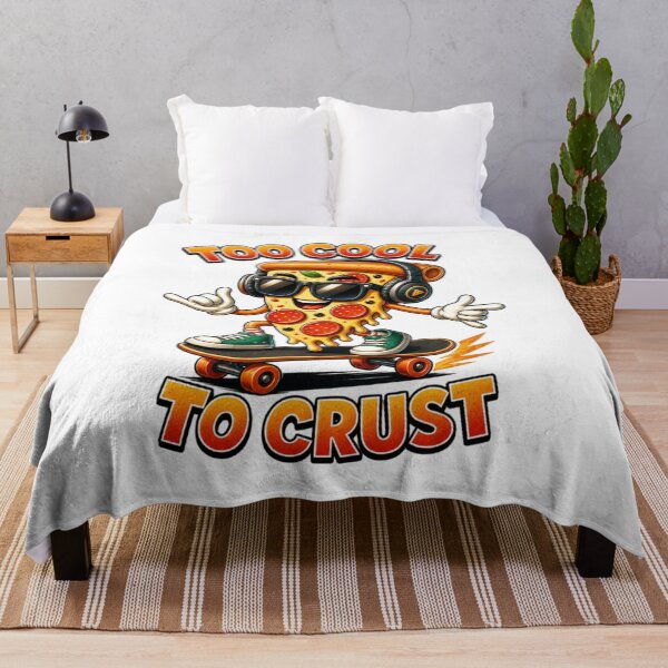 Item preview, Too Cool to Crust – Funny Pizza Skateboarder with Headphones designed and sold by CraigDesignWork.