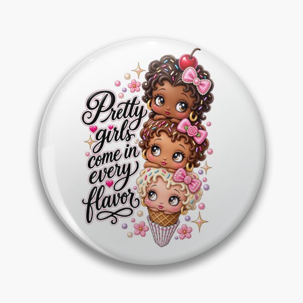 Item preview, Pretty Girls Come in Every Flavor – Cute Ice Cream Girls Dessert Art designed and sold by threadshop.