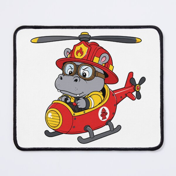 Item preview, Firefighter Hippo – Rescue Helicopter - Ready for a rescue mission! designed and sold by Nubian Style.