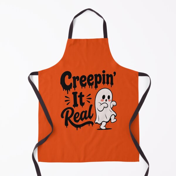 Item preview, Creepin’ It Real Cute Ghost – Funny Halloween Pun Design designed and sold by DesignHouse07.