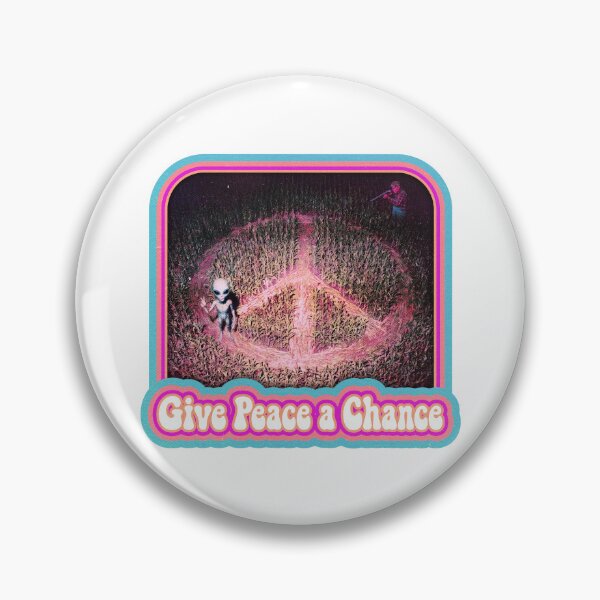 Item preview, Give Peace a Chance – Retro Alien Crop Circle designed and sold by Spaabus.