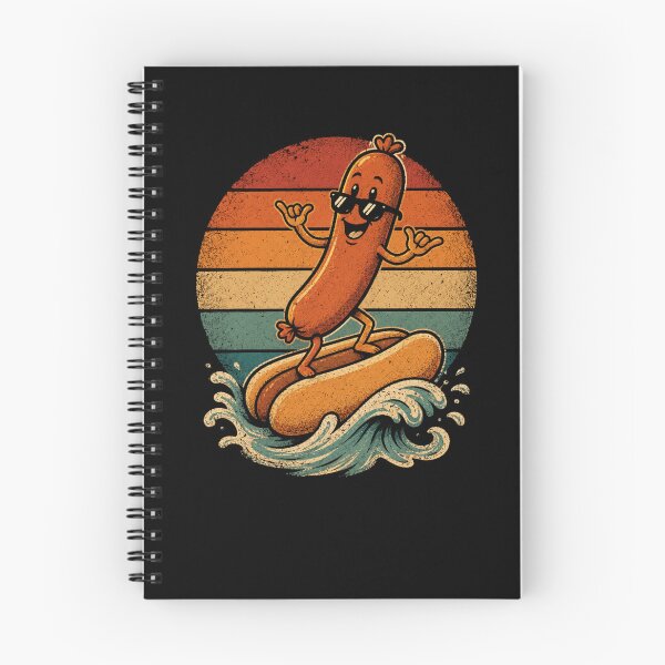 Item preview, Retro Hot Dog Surfer Vintage Sausage Wave Adventure designed and sold by Moizento.
