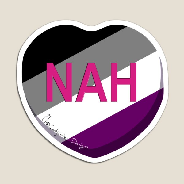 Item preview, NAH Asexual Flag Conversation Heart designed and sold by dragonimp.