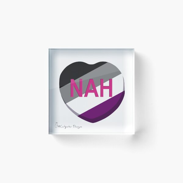 Item preview, NAH Asexual Flag Conversation Heart designed and sold by dragonimp.