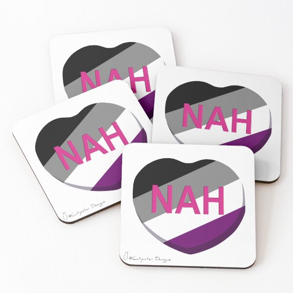 Item preview, NAH Asexual Flag Conversation Heart designed and sold by dragonimp.