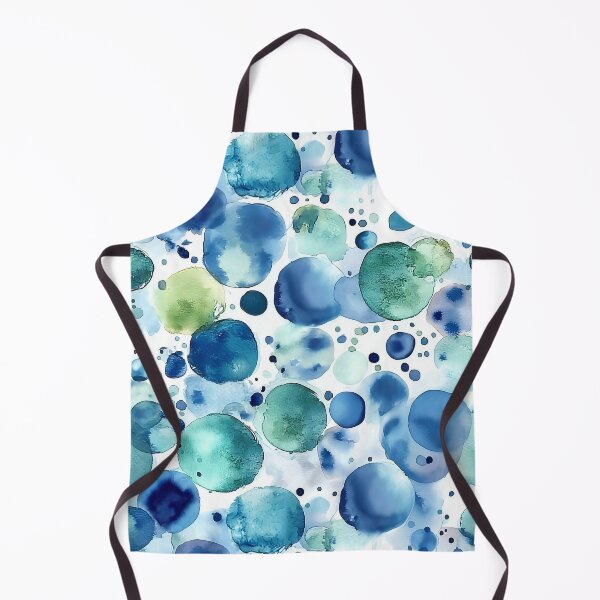 Item preview, Watercolour Dot Pattern Blue Teal and Green Painted Circles designed and sold by Nine Lives Studio.
