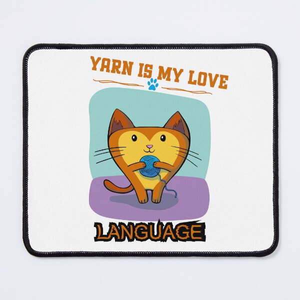 Item preview, Yarn Is My Love Language Funny Knitting Cat Design designed and sold by Pa7wsVerse.