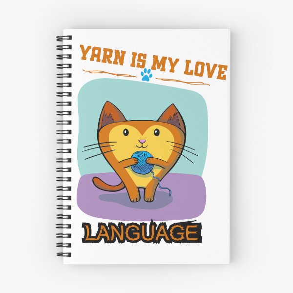 Item preview, Yarn Is My Love Language Funny Knitting Cat Design designed and sold by Pa7wsVerse.