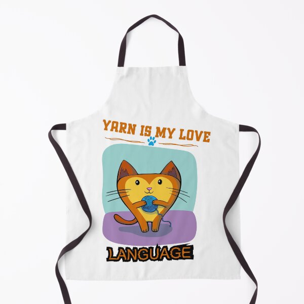 Item preview, Yarn Is My Love Language Funny Knitting Cat Design designed and sold by Pa7wsVerse.