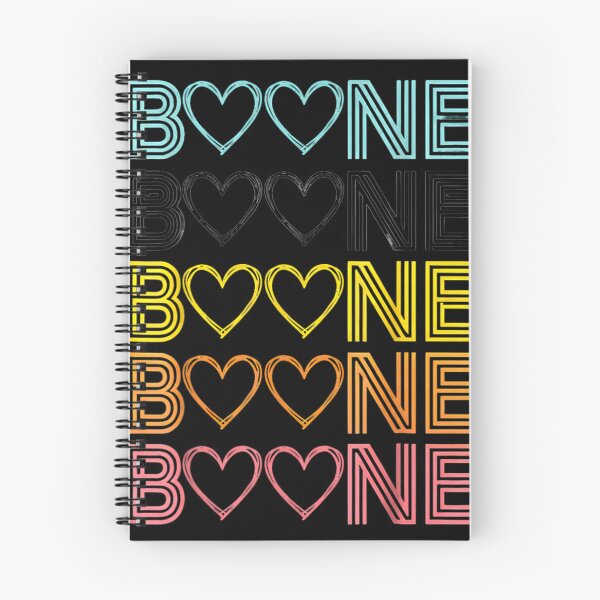 Item preview, Retro Boone Hearts – Colorful Neon Line Typography designed and sold by Pixele.