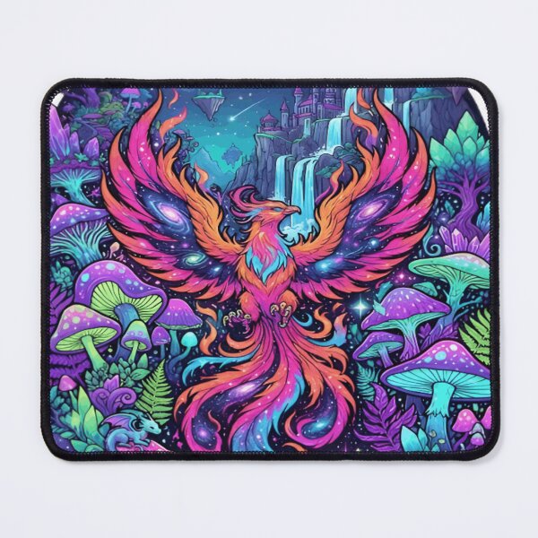 Item preview, Cosmic Phoenix Enchanted Forest Psychedelic Space Art designed and sold by DailySparks.