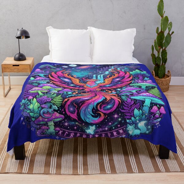 Item preview, Cosmic Phoenix Enchanted Forest Psychedelic Space Art designed and sold by DailySparks.