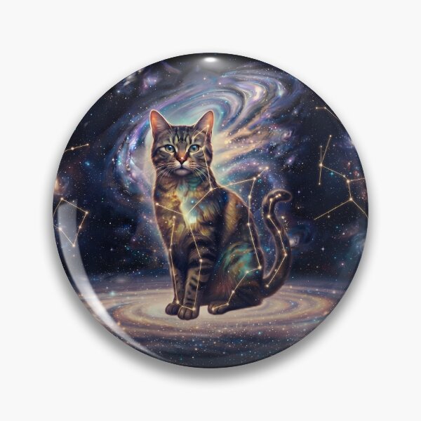 Item preview, Cosmic Koshort: Tabby Galaxy Guardian & Celestial Stardust Cat designed and sold by SOOstudio73.