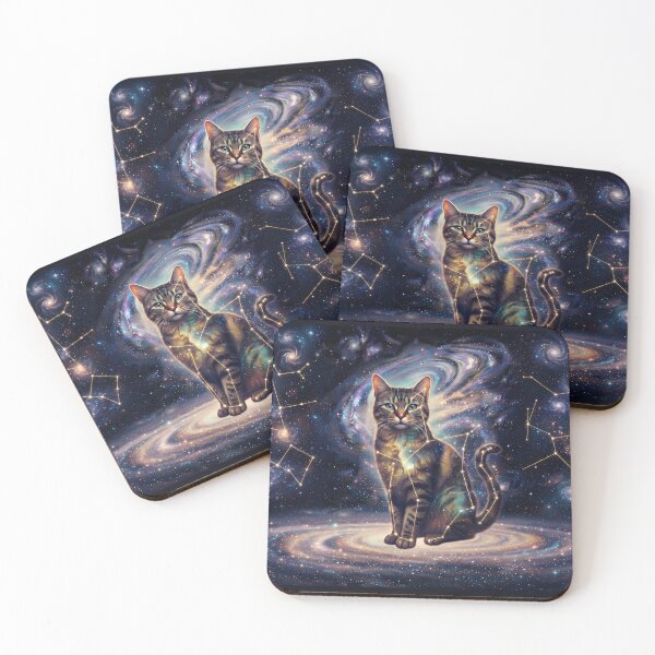 Item preview, Cosmic Koshort: Tabby Galaxy Guardian & Celestial Stardust Cat designed and sold by SOOstudio73.