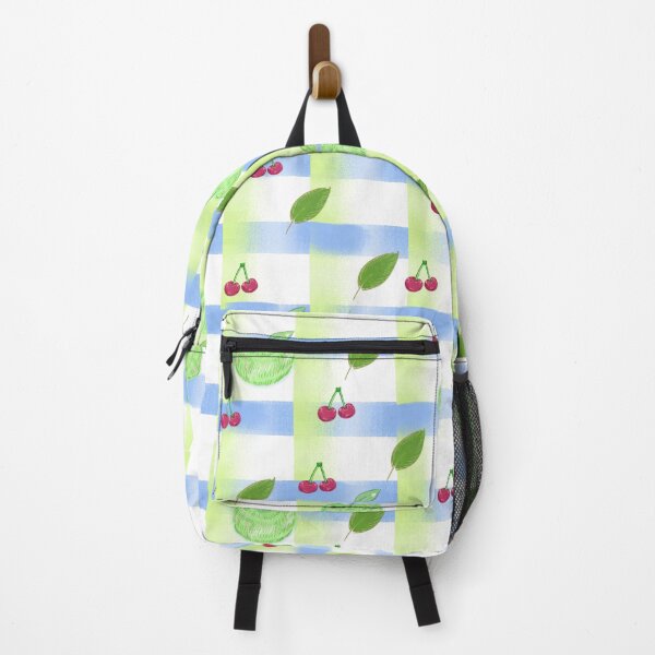 Item preview, Cute Green Apple and Cherry Plaid Gingham Seamless Pattern designed and sold by blue witch art.