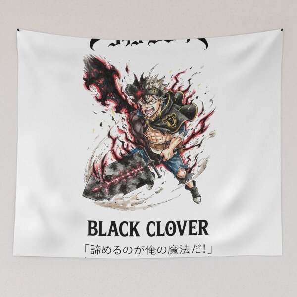 Item preview, Black Clover Asta Black Form Demon Slayer Sword Anime Watercolor Sketch Poster designed and sold by FreakToons.