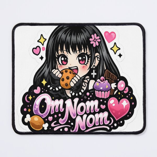 Item preview, Om Nom Nom Cute Goth Girl designed and sold by AnnekeJordaan.