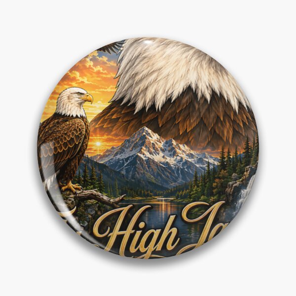 Item preview, High Jackie Memorial – Majestic Bald Eagle Nature designed and sold by Pixele.
