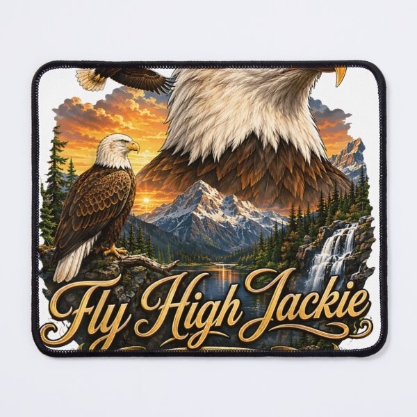 Item preview, High Jackie Memorial – Majestic Bald Eagle Nature designed and sold by Pixele.