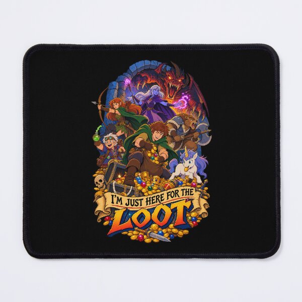 Item preview, RPG Humor: I’m Just Here for the Loot designed and sold by Spectrum House Designs.