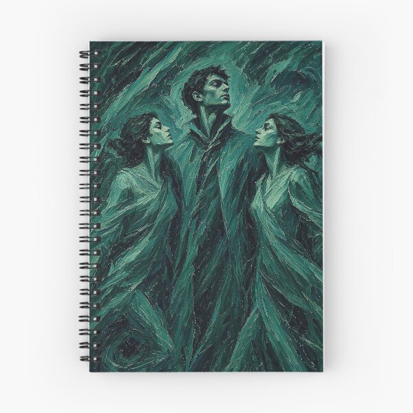 Item preview, Teal Expressionist Trio – Man and Two Women in Viridian Green  designed and sold by MFMart.