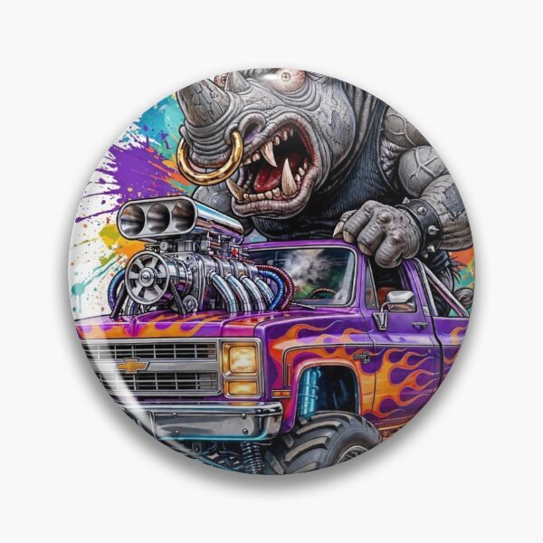 Item preview, Chevy Powered Rhino Strong Monster Truck designed and sold by WeirdWheeledArt.