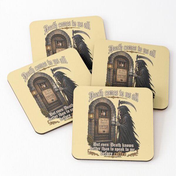 Item preview, Death Comes to Us All… But Even Death Knows Better Than to Speak to Me Before Coffee | Gothic Grim Reaper Coffee designed and sold by KissMy6 Industries.