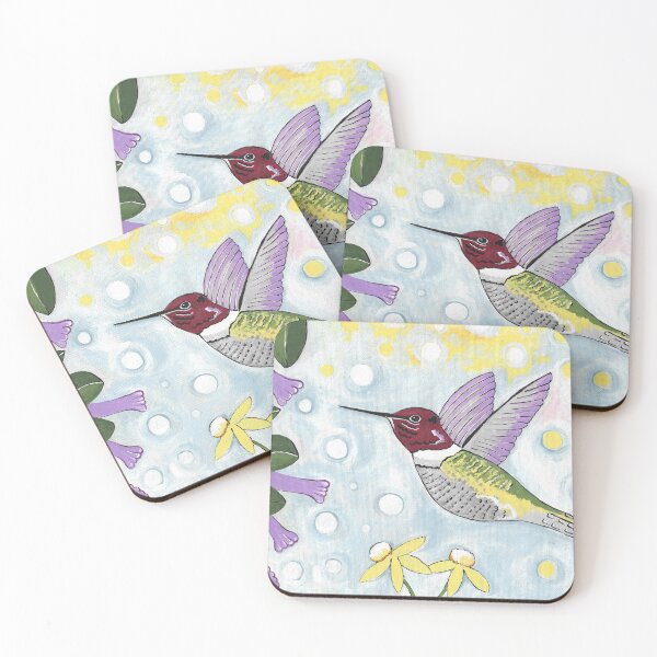 Item preview, Hummingbird With Purple Flowers designed and sold by Sartoris Art.