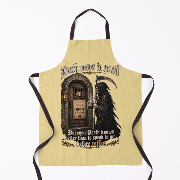 Item preview, Death Comes to Us All… But Even Death Knows Better Than to Speak to Me Before Coffee | Gothic Grim Reaper Coffee designed and sold by KissMy6 Industries.