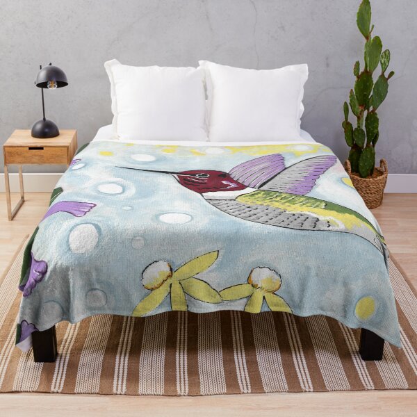 Item preview, Hummingbird With Purple Flowers designed and sold by Sartoris Art.
