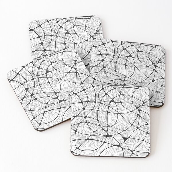 Item preview, Original Black and White Fingerprint Tangle designed and sold by Honeybee Cameron.
