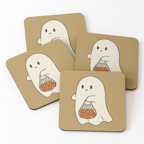 Item preview, Cute Ghost Carrying Market Bag of Pumpkins | Cozy Cottagecore designed and sold by wingoo22.