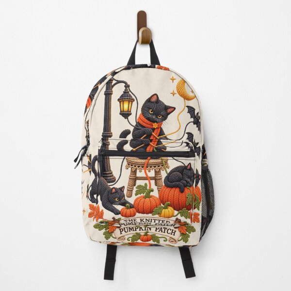 Item preview, The Knitted Pumpkin Patch – Cozy Autumn Cats designed and sold by radiogalaxy.