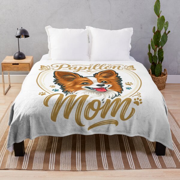 Item preview, Papillon Mom Dog Portrait Gold Heart Wreath Art designed and sold by ACSBRANDS.