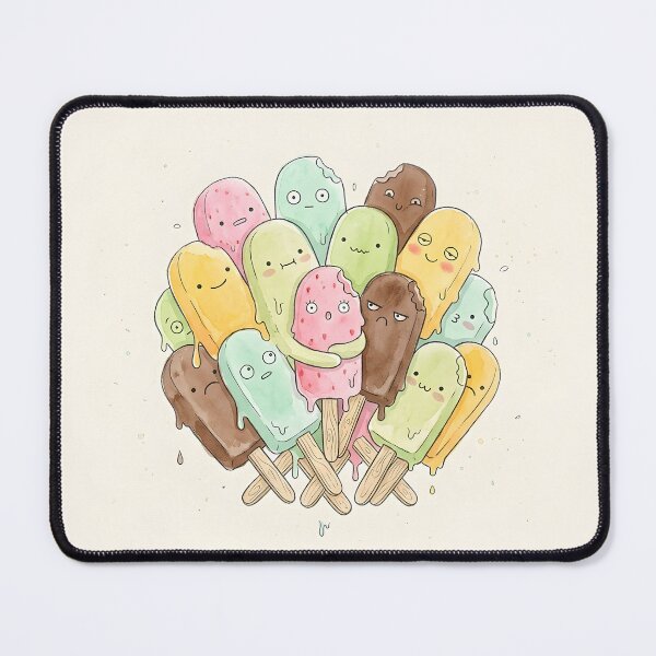 Item preview, Cute Gelato Bars Pile Kawaii Ice Cream Illustration designed and sold by DuckOddity.