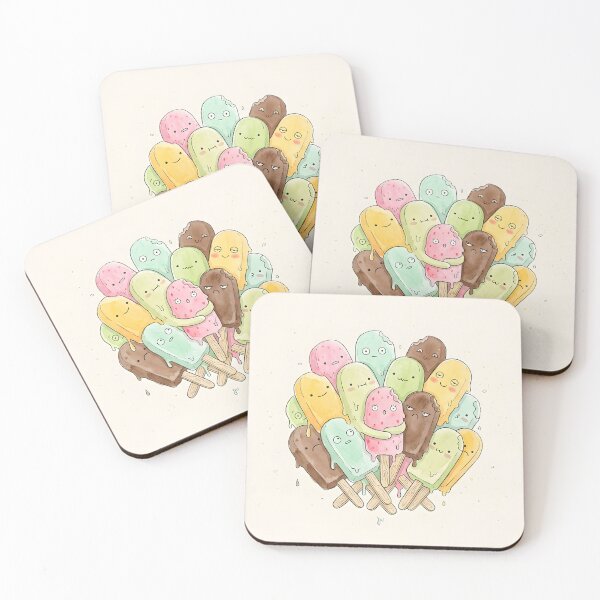 Item preview, Cute Gelato Bars Pile Kawaii Ice Cream Illustration designed and sold by DuckOddity.