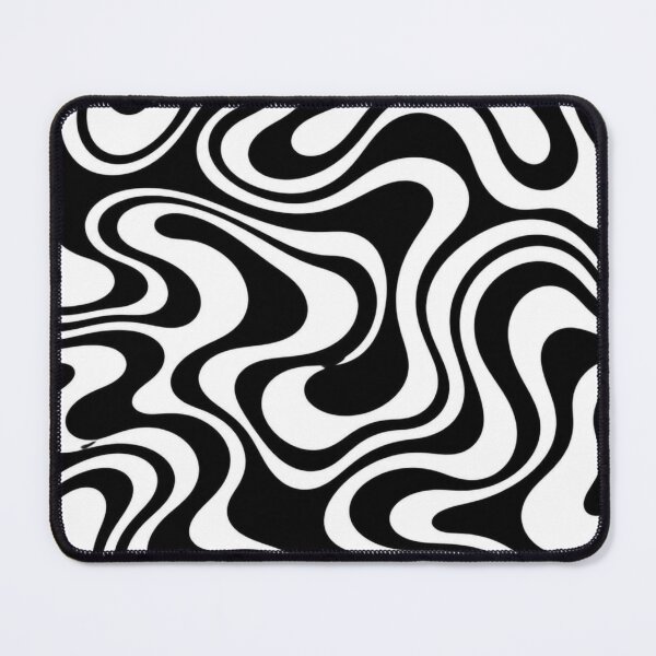 Item preview, Abstract seamless pattern with bold black and white wavy lines, trendy retro psychedelic liquid background designed and sold by Juli21794.