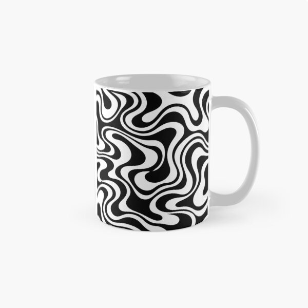 Item preview, Abstract seamless pattern with bold black and white wavy lines, trendy retro psychedelic liquid background designed and sold by Juli21794.