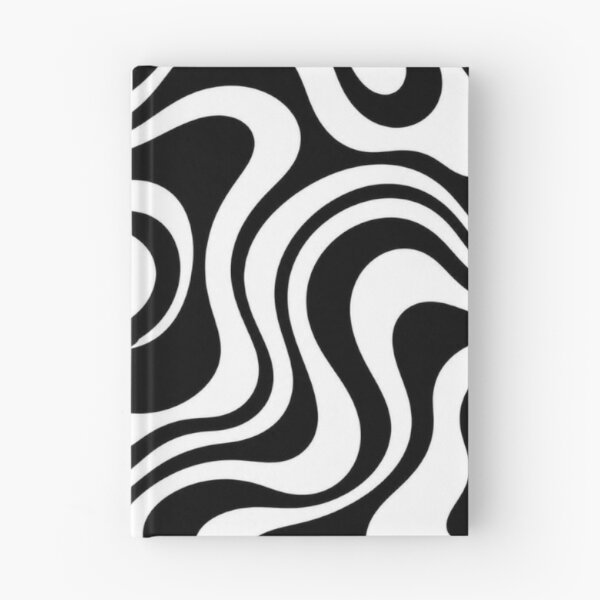 Item preview, Abstract seamless pattern with bold black and white wavy lines, trendy retro psychedelic liquid background designed and sold by Juli21794.