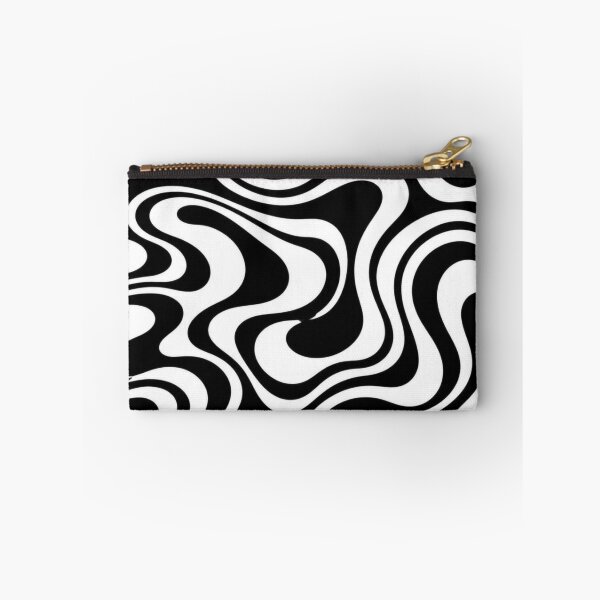 Item preview, Abstract seamless pattern with bold black and white wavy lines, trendy retro psychedelic liquid background designed and sold by Juli21794.